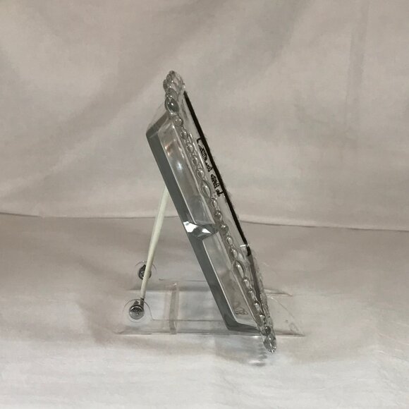 Vintage Silver Overlay Glass Rectangular 3-Section Divided Dish - Picture 6 of 7